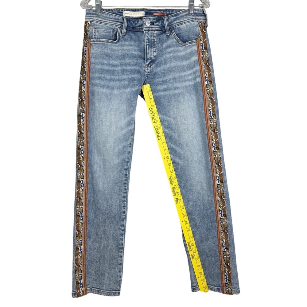 PILCRO Anthropologie Slim Boyfriend Jeans, Camo Side Trim Details, Size 27 - Picture 6 of 11
